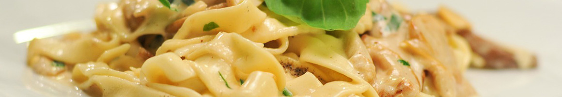 Eating Italian at Trattoria Pesce Pasta restaurant in New York, NY.